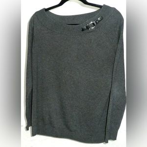 Ralph Lauren grey sweater with buckle collar